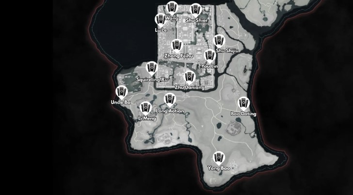 All Majiao table locations at Where Winds Meet