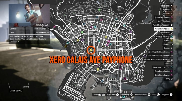 How to start KnoWay Out missions in GTA Online: Find the payphone on Calais Ave