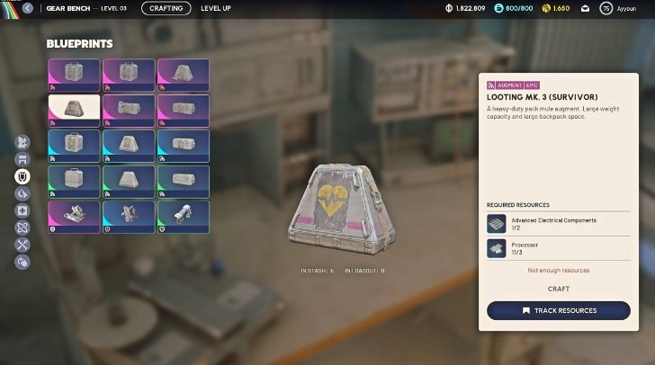 Where to find the Looting MK3 (Survivor) upgrade blueprint in ARC Raiders