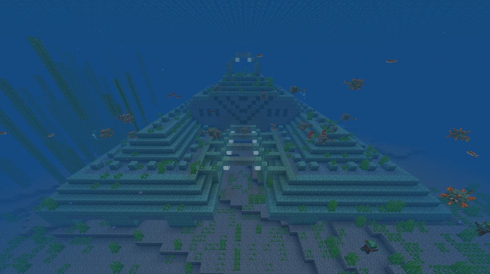 How to find an underwater temple in Minecraft