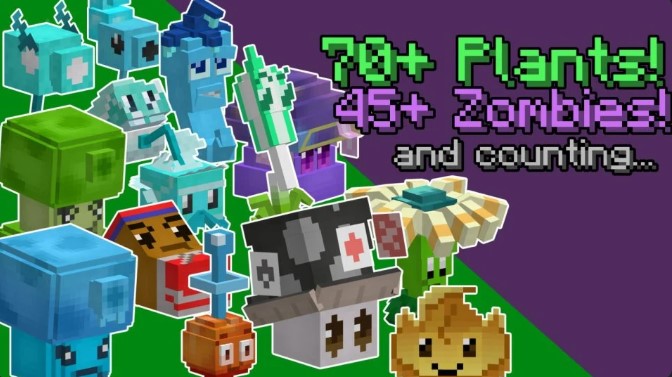 Plants vs. Zombies: Cubed Mod for Minecraft: Review and Installation