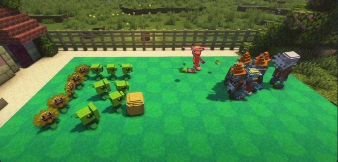 Plants vs. Zombies: Cubed Mod for Minecraft: Review and Installation