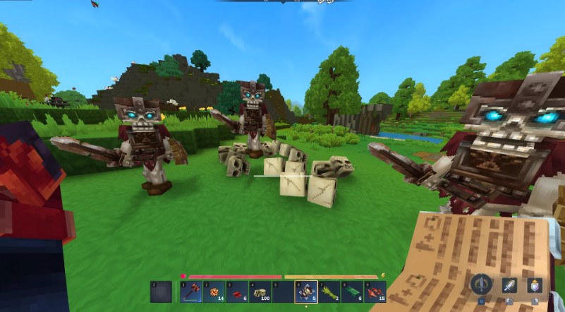 Necromancer's Grimoire and summon skeletons in Hytale