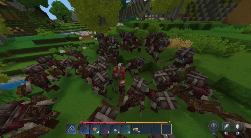 Necromancer's Grimoire and summon skeletons in Hytale