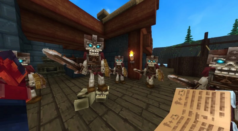 Necromancer's Grimoire and summon skeletons in Hytale