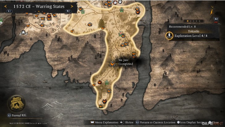 Where to find all the Six Jizo statues in the Warring States region in Nioh 3