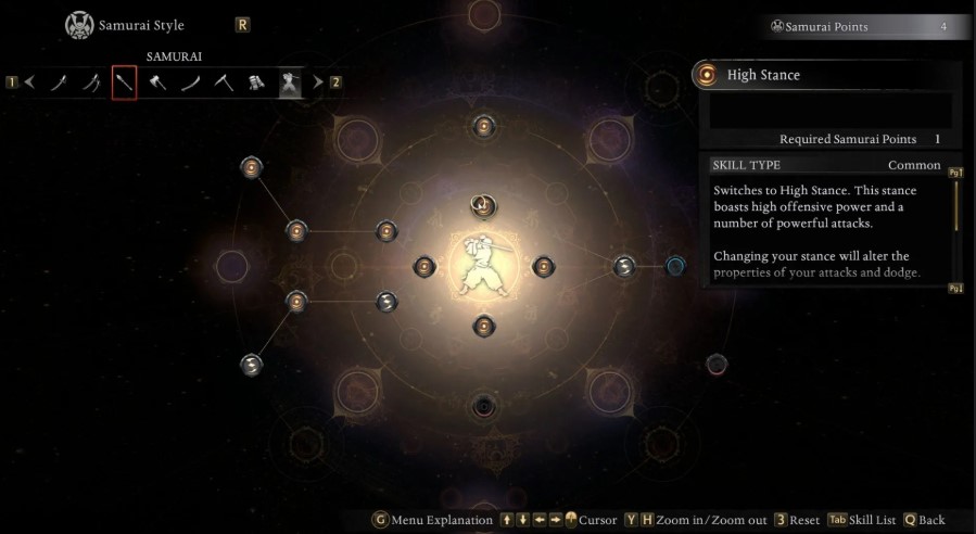 Samurai Stance in Nioh 3