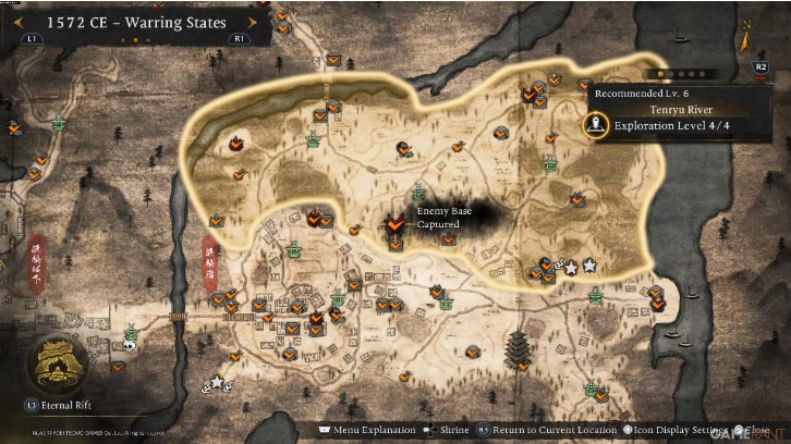 All enemy bases in the Warring States region in Nioh 3