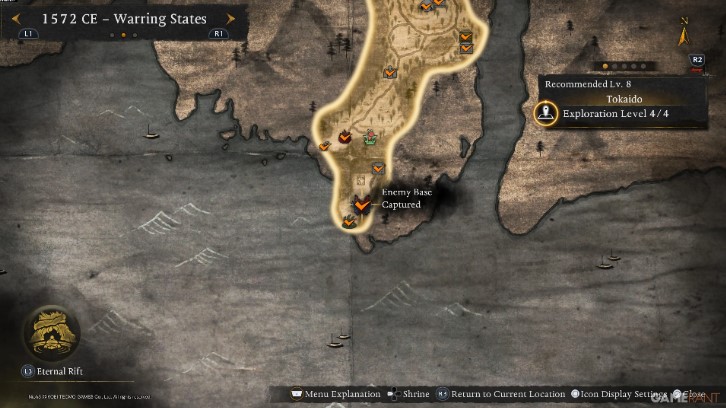 All enemy bases in the Warring States region in Nioh 3