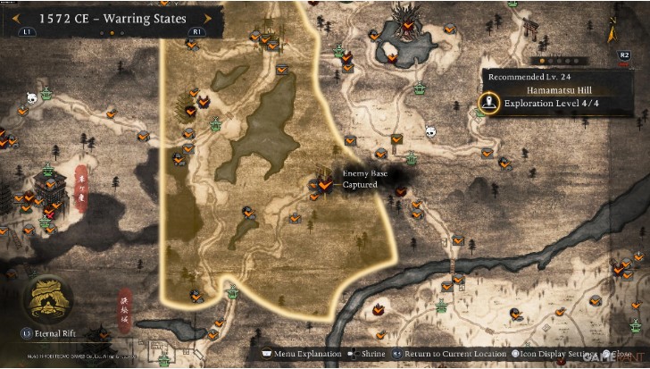 All enemy bases in the Warring States region in Nioh 3