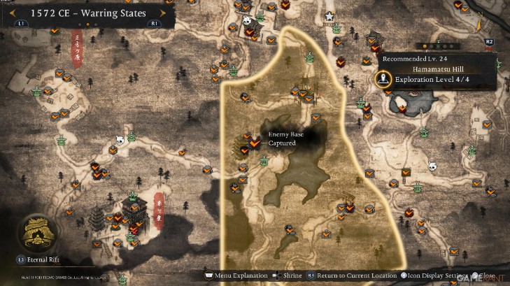 All enemy bases in the Warring States region in Nioh 3