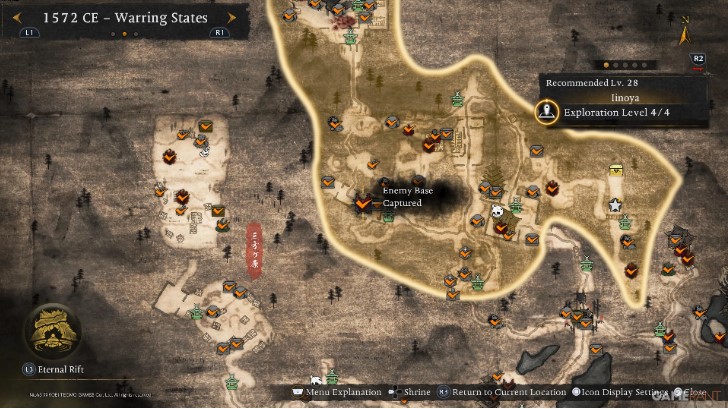 All enemy bases in the Warring States region in Nioh 3