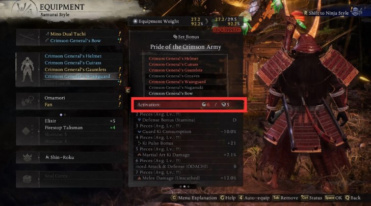 bonuses in Nioh 3