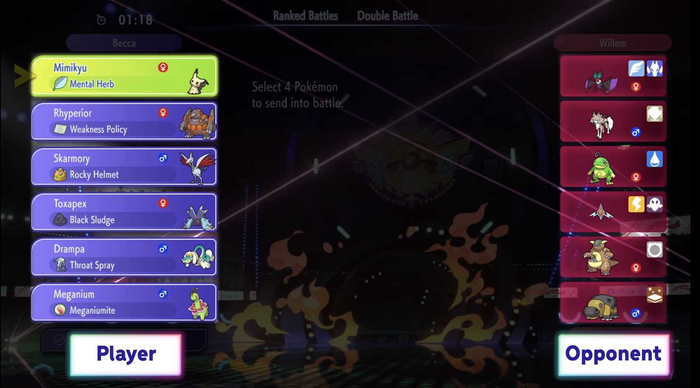Pokemon Champions Player Battle
